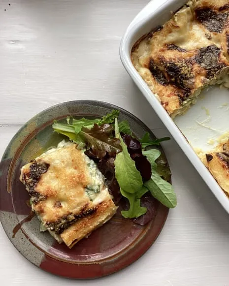 A Classic Recipe for Lasagna with Zucchini and Three Cheeses